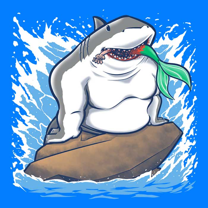The Little Shark Women's Apparel - Adult & Kids T-Shirts, Sweatshirts & Hoodies apparel design preview 2