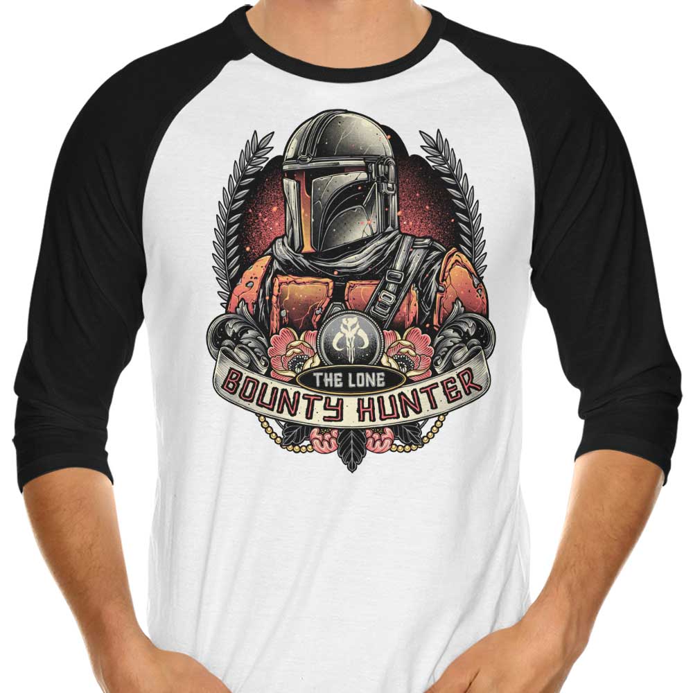 The Lone Bounty Hunter 3/4 Sleeve Raglan - Adult & Kids T-Shirts, Sweatshirts & Hoodies apparel design preview 1