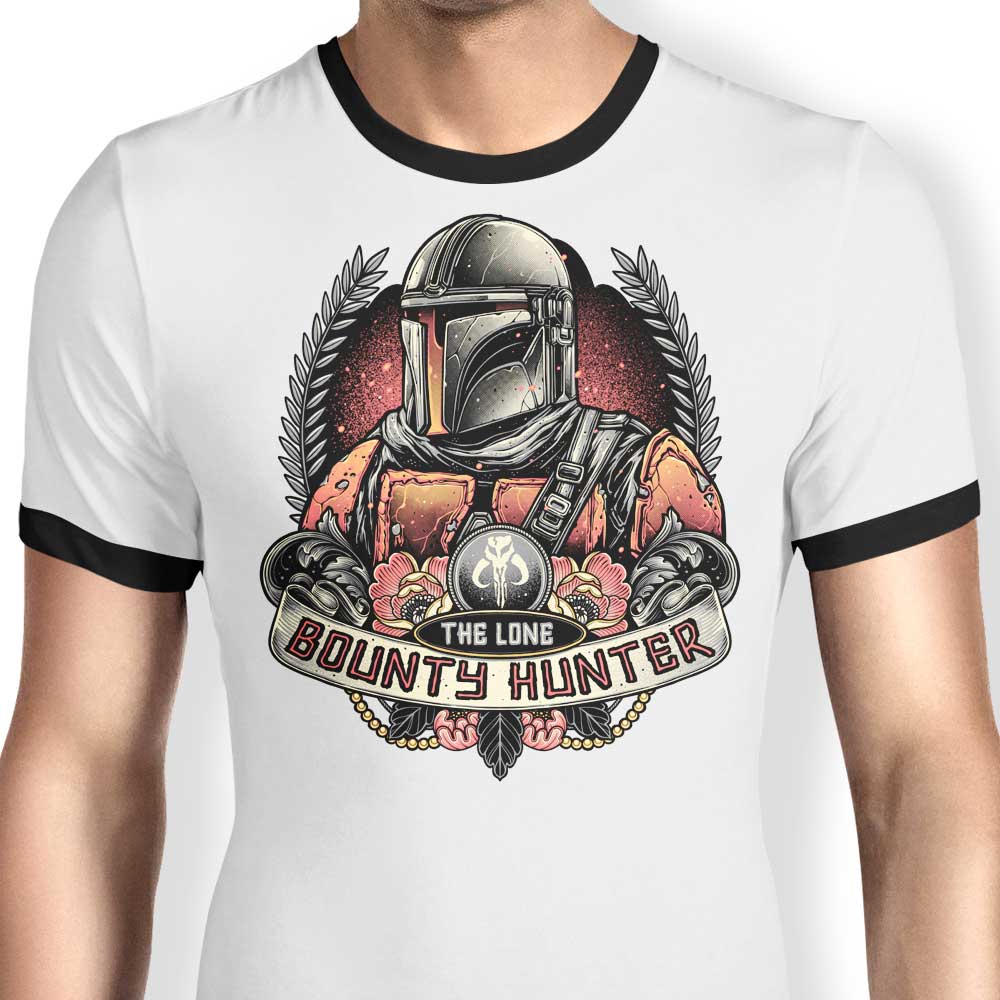 The Lone Bounty Hunter Ringer - Adult & Kids T-Shirts, Sweatshirts & Hoodies apparel design preview 1