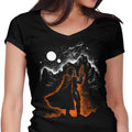 The Lone Hunter Women's V-Neck - Adult & Kids T-Shirts, Sweatshirts & Hoodies apparel design preview 1