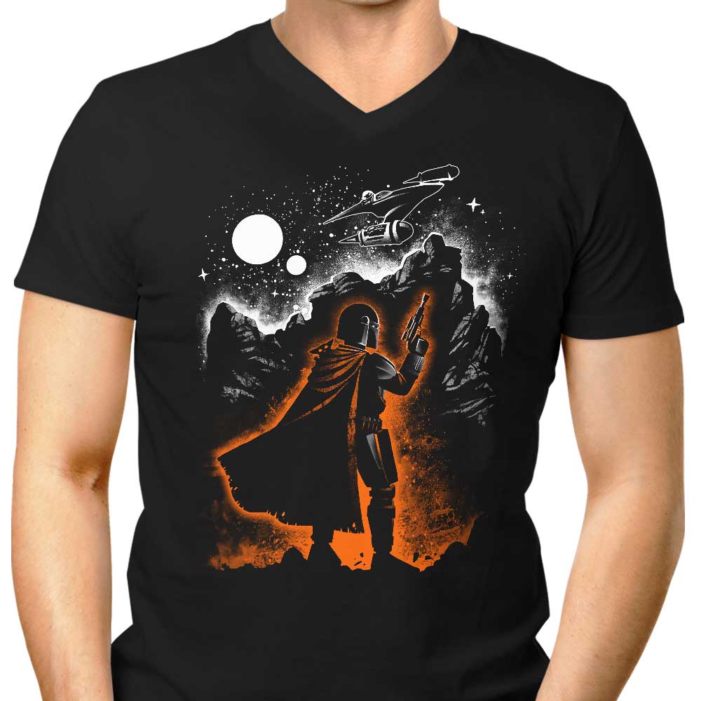 The Lone Hunter Men's V-Neck - Adult & Kids T-Shirts, Sweatshirts & Hoodies apparel design preview 1