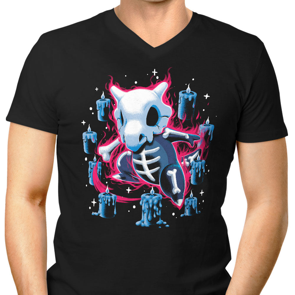 The Lonely Skeleton Men's V-Neck - Adult & Kids T-Shirts, Sweatshirts & Hoodies apparel design preview 1