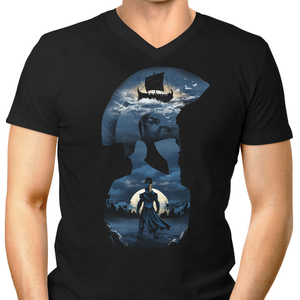 The Long Way Home Men's V-Neck - Adult & Kids T-Shirts, Sweatshirts & Hoodies apparel design preview 1
