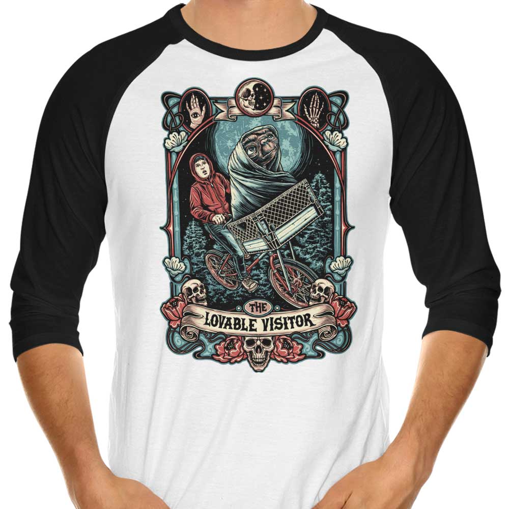 The Lovable Visitor 3/4 Sleeve Raglan - Adult & Kids T-Shirts, Sweatshirts & Hoodies apparel design preview 1