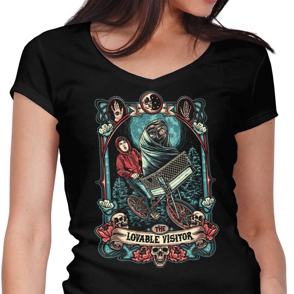The Lovable Visitor Women's V-Neck - Adult & Kids T-Shirts, Sweatshirts & Hoodies apparel design preview 1