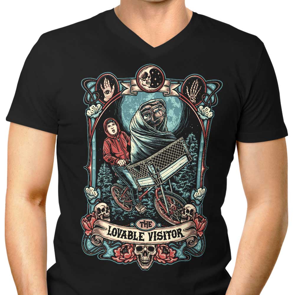 The Lovable Visitor Men's V-Neck - Adult & Kids T-Shirts, Sweatshirts & Hoodies apparel design preview 1