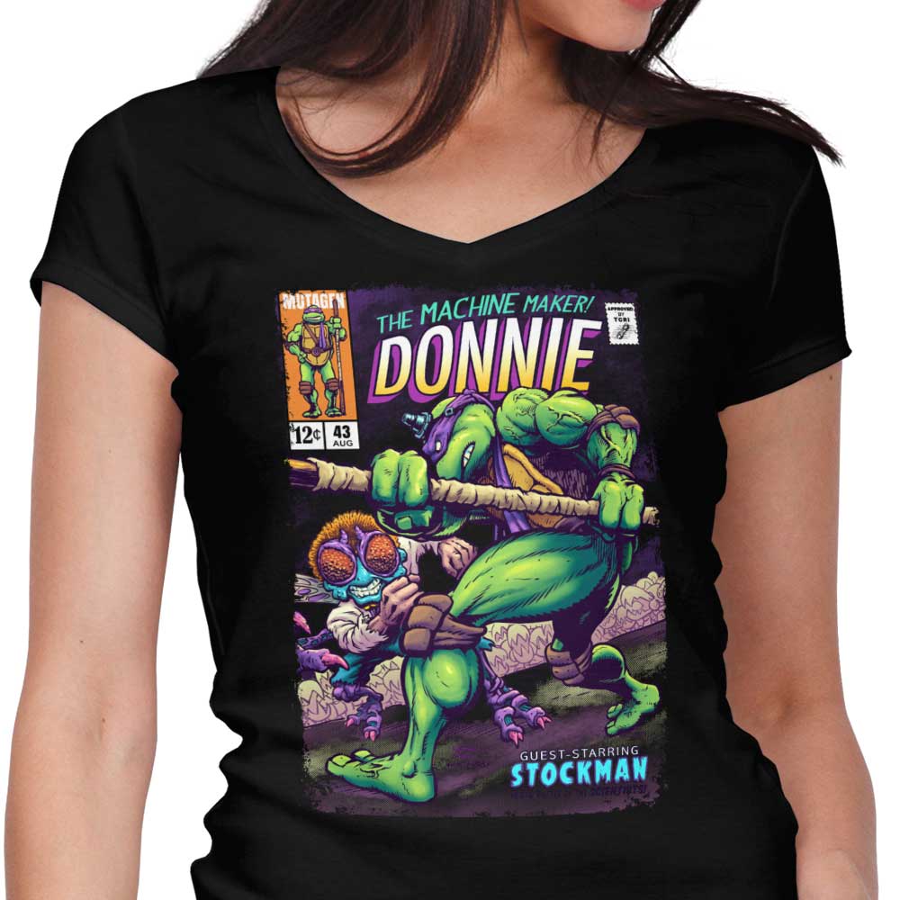 The Machine Maker Women's V-Neck - Adult & Kids T-Shirts, Sweatshirts & Hoodies apparel design preview 1