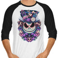 The Mad Skellington 3/4 Sleeve Raglan - Adult & Kids T-Shirts, Sweatshirts & Hoodies apparel design preview 1