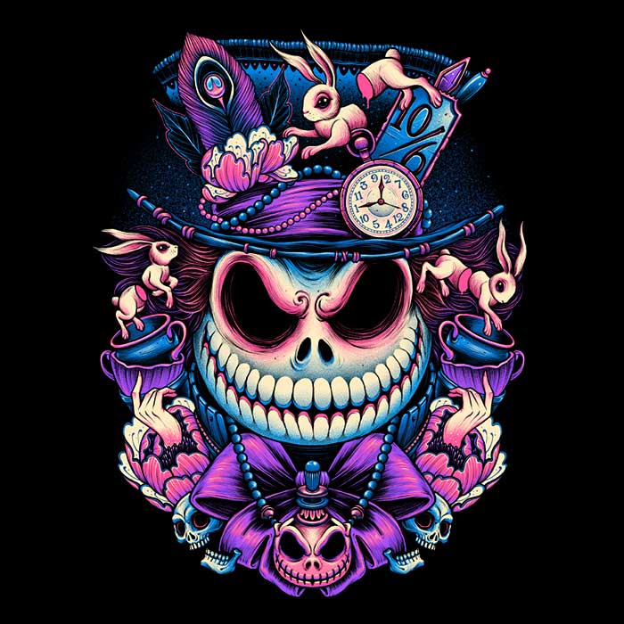 The Mad Skellington Men's Apparel - Adult & Kids T-Shirts, Sweatshirts & Hoodies apparel design preview 2