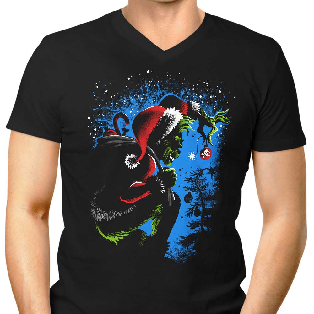 The Mean One Men's V-Neck - Adult & Kids T-Shirts, Sweatshirts & Hoodies apparel design preview 1