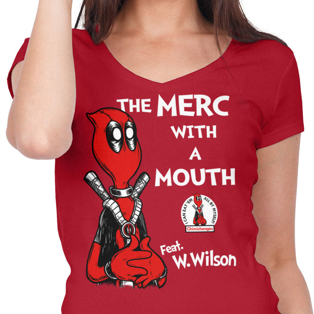 The Merc with a Mouth Women's V-Neck - Adult & Kids T-Shirts, Sweatshirts & Hoodies apparel design preview 2