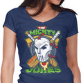The Mighty Jones Women's V-Neck - Adult & Kids T-Shirts, Sweatshirts & Hoodies apparel design preview 1
