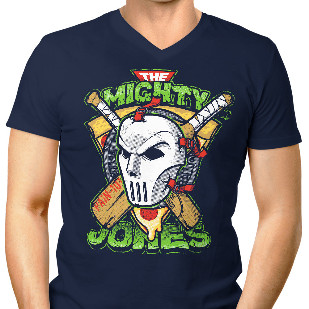 The Mighty Jones Men's V-Neck - Adult & Kids T-Shirts, Sweatshirts & Hoodies apparel design preview 1