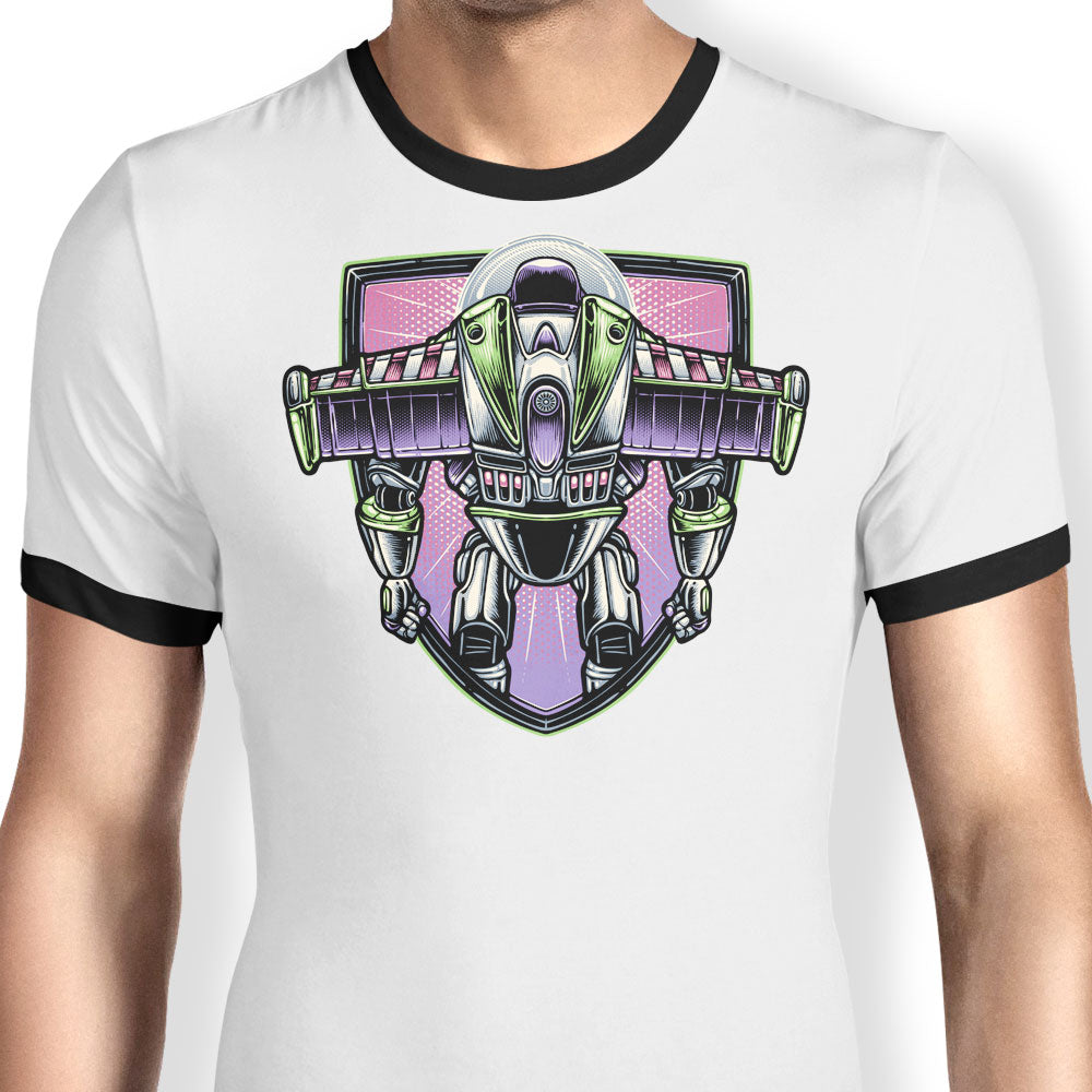 The Mission Beyond Infinity Ringer - Adult & Kids T-Shirts, Sweatshirts & Hoodies apparel design preview 1