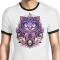 The Mysterious Smile Ringer - Adult & Kids T-Shirts, Sweatshirts & Hoodies apparel design preview 1