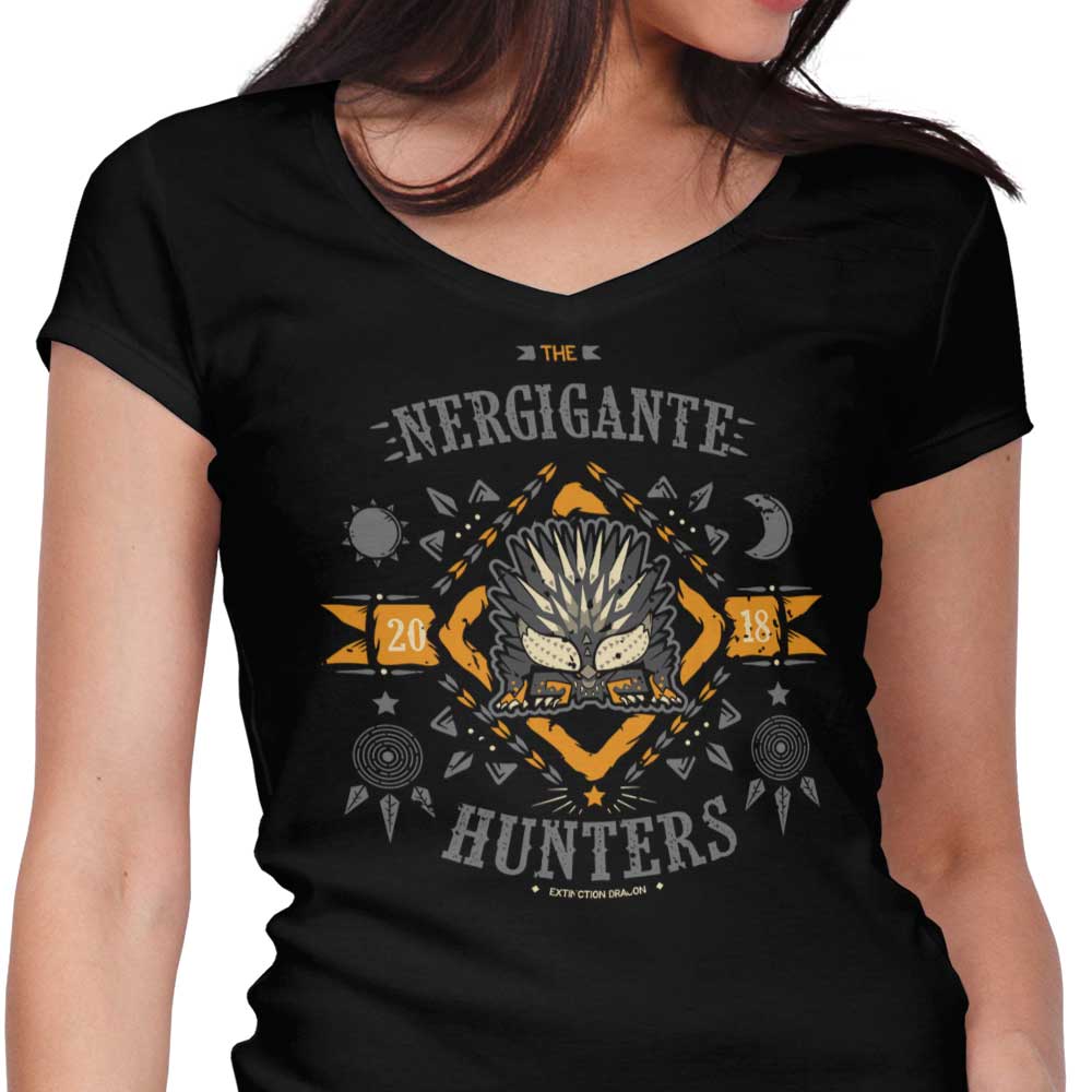 The Nergigante Hunters Women's V-Neck - Adult & Kids T-Shirts, Sweatshirts & Hoodies apparel design preview 1