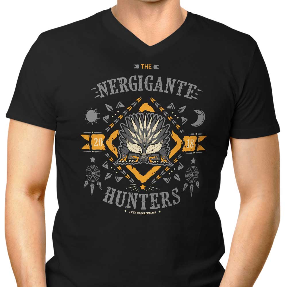 The Nergigante Hunters Men's V-Neck - Adult & Kids T-Shirts, Sweatshirts & Hoodies apparel design preview 1