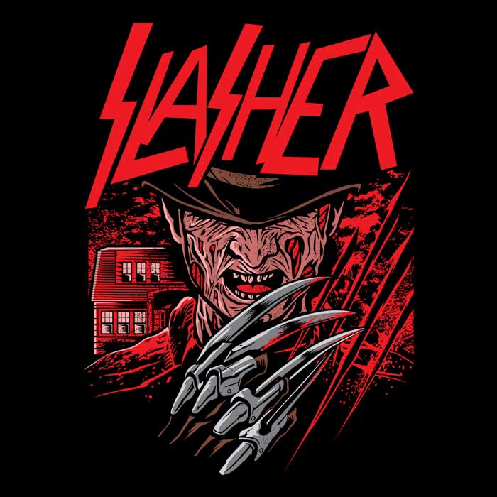 The Nightmare Slasher Youth Apparel - Adult & Kids T-Shirts, Sweatshirts & Hoodies apparel design preview 2