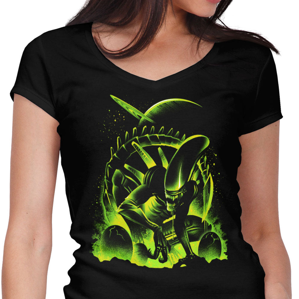 The Offspring of Xeno Women's V-Neck - Adult & Kids T-Shirts, Sweatshirts & Hoodies apparel design preview 1