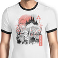 The Past Sumi-e Ringer - Adult & Kids T-Shirts, Sweatshirts & Hoodies apparel design preview 1