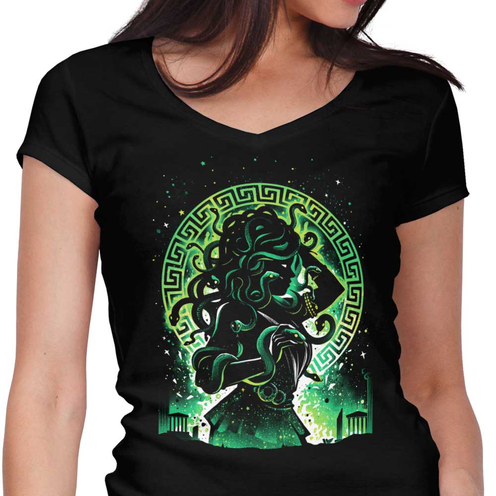 The Petrifying Gaze Women's V-Neck - Adult & Kids T-Shirts, Sweatshirts & Hoodies apparel design preview 1