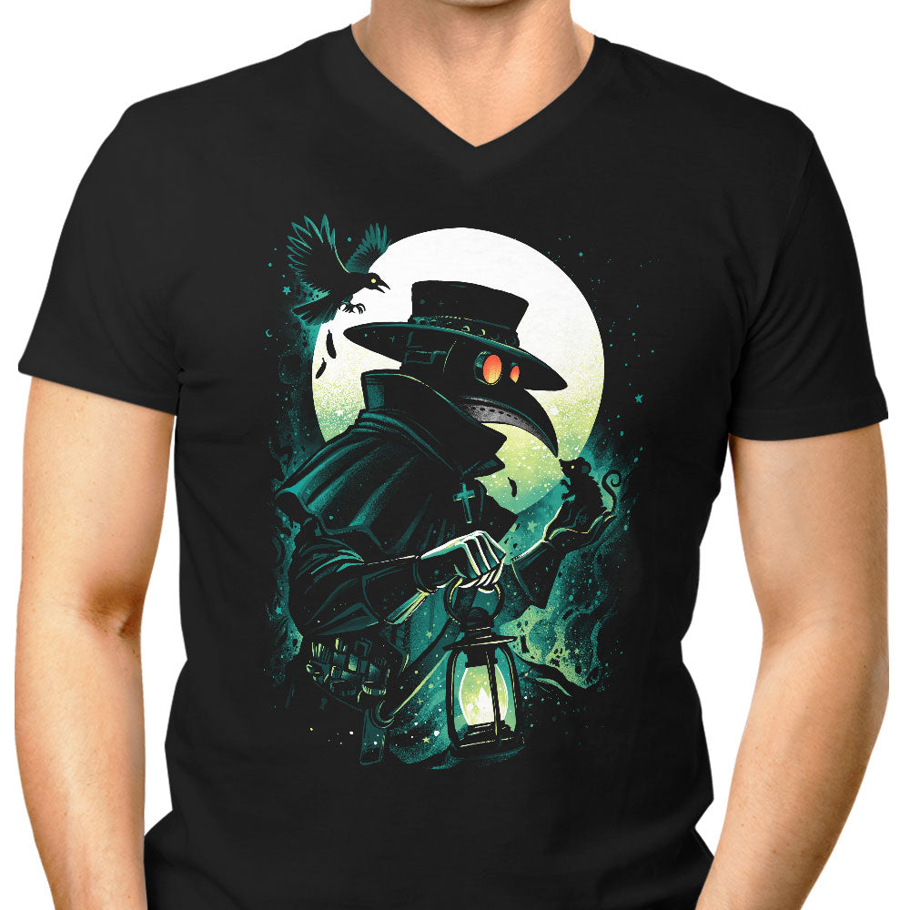 The Plague Doctor Men's V-Neck - Adult & Kids T-Shirts, Sweatshirts & Hoodies apparel design preview 1
