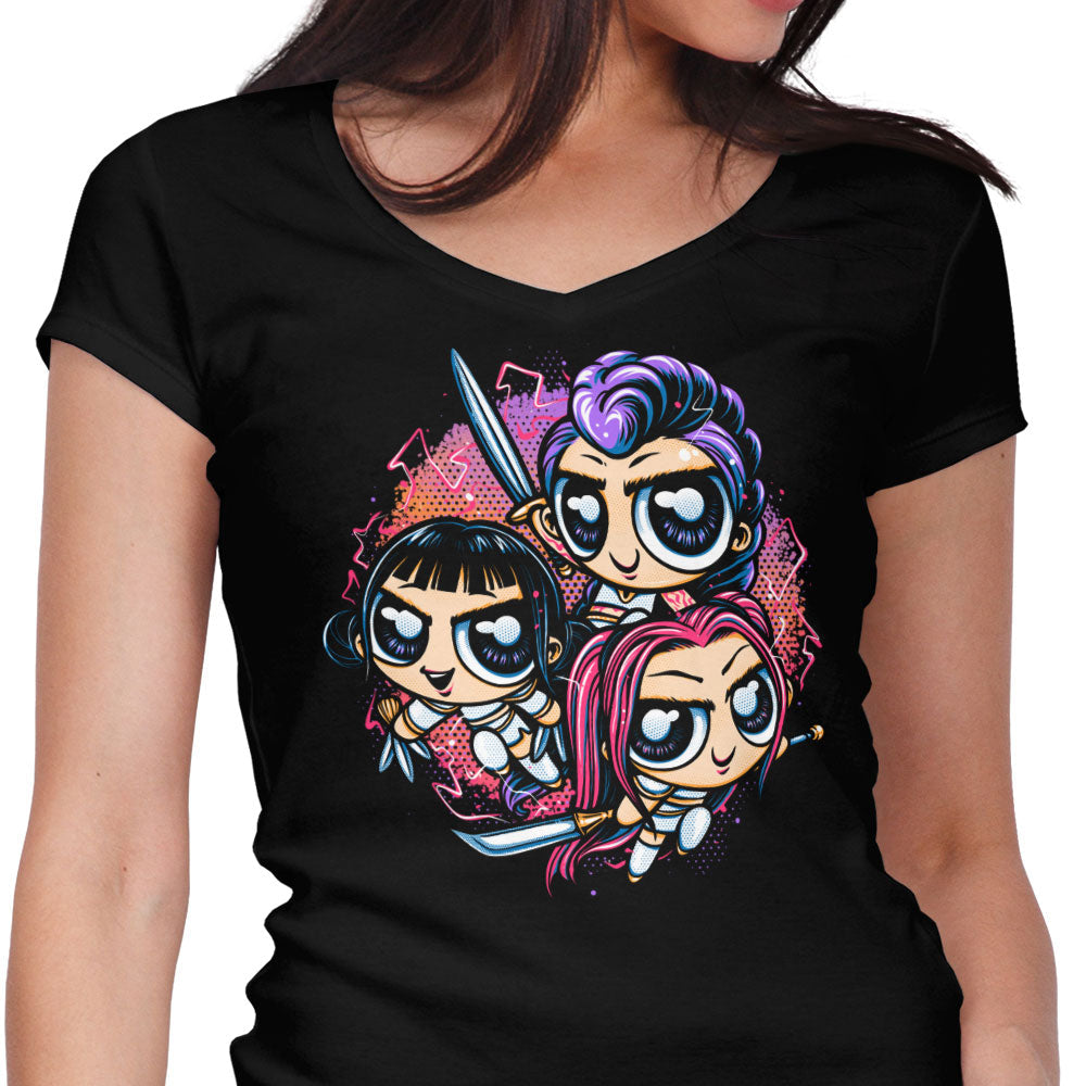 The Power of Music Women's V-Neck - Adult & Kids T-Shirts, Sweatshirts & Hoodies apparel design preview 1