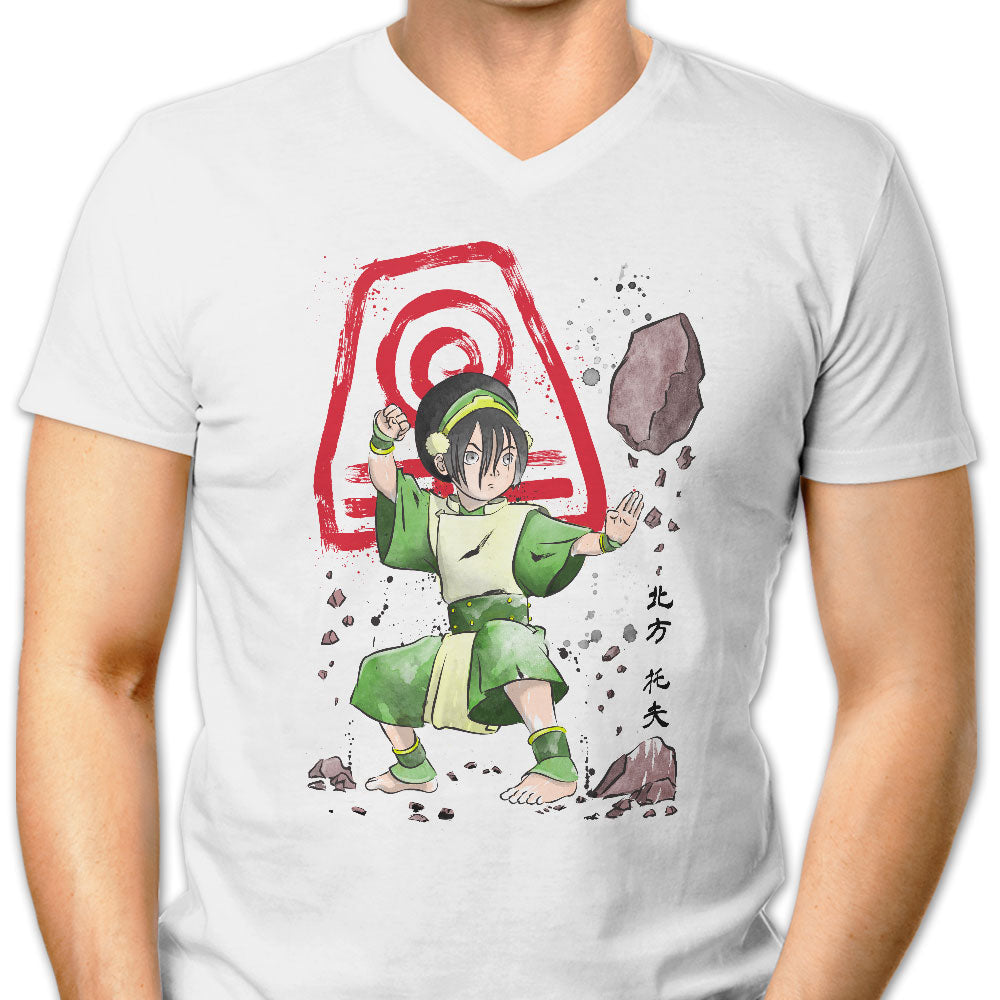 The Power of Earth Kingdom Men's V-Neck - Adult & Kids T-Shirts, Sweatshirts & Hoodies apparel design preview 1