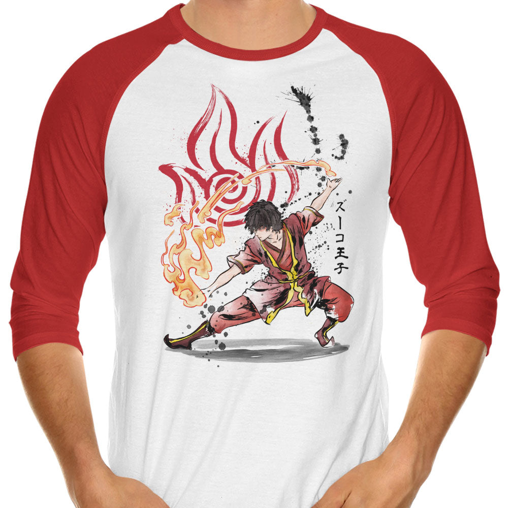 The Power of Fire Nation 3/4 Sleeve Raglan - Adult & Kids T-Shirts, Sweatshirts & Hoodies apparel design preview 1