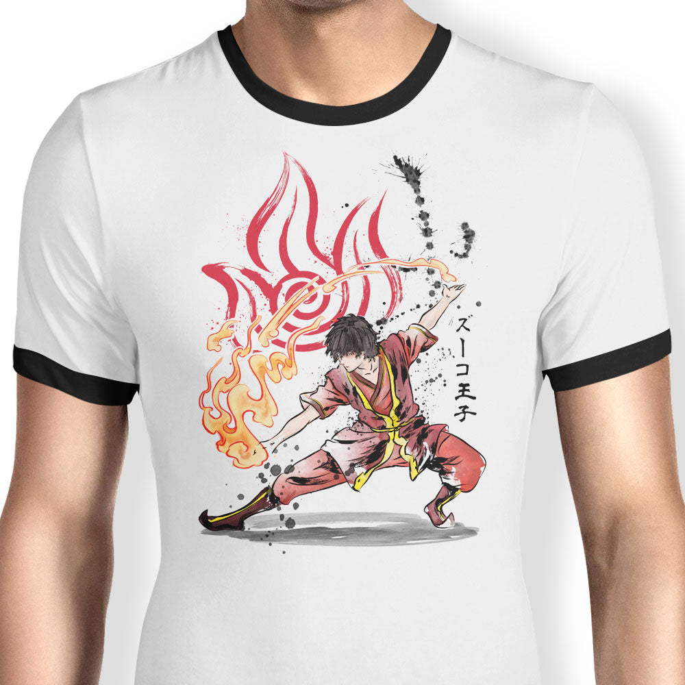 The Power of Fire Nation Ringer - Adult & Kids T-Shirts, Sweatshirts & Hoodies apparel design preview 1