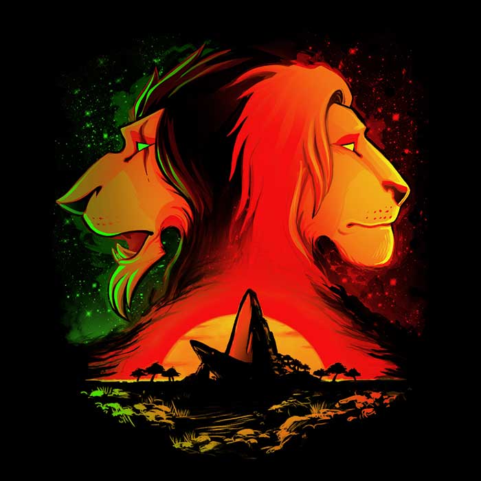 The Pride Rock Men's V-Neck - Adult & Kids T-Shirts, Sweatshirts & Hoodies apparel design preview 2