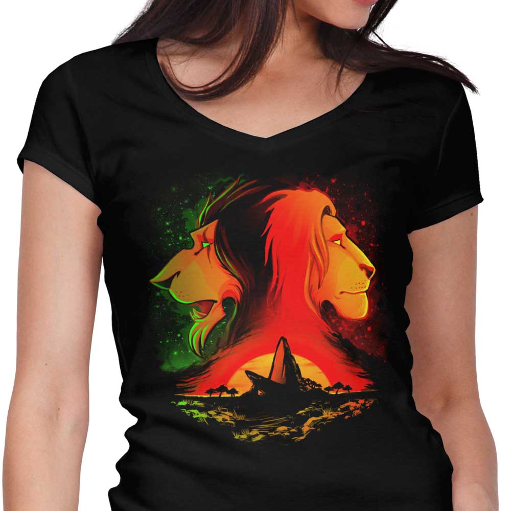The Pride Rock Women's V-Neck - Adult & Kids T-Shirts, Sweatshirts & Hoodies apparel design preview 1