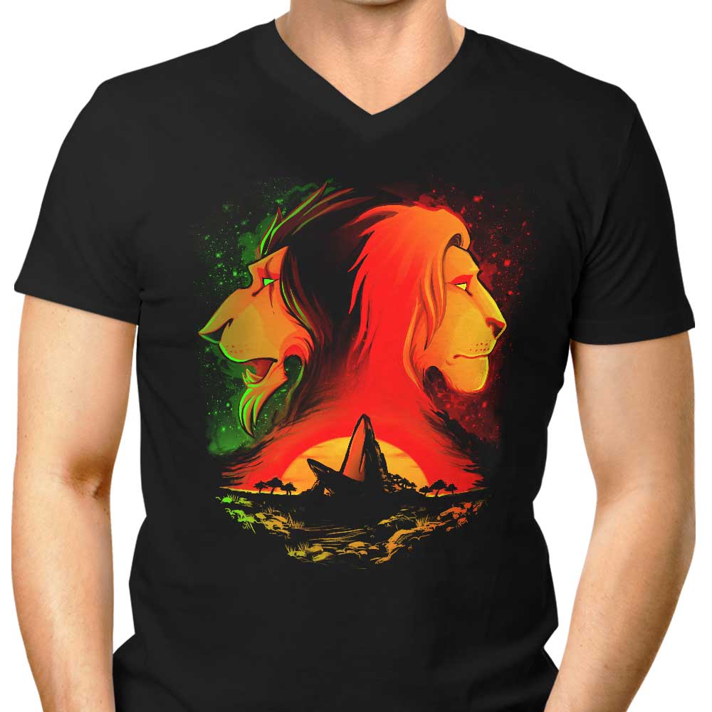 The Pride Rock Men's V-Neck - Adult & Kids T-Shirts, Sweatshirts & Hoodies apparel design preview 1