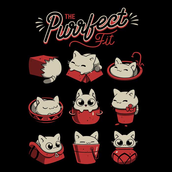 The Purrfect Fit Men's Apparel - Adult & Kids T-Shirts, Sweatshirts & Hoodies apparel design preview 2