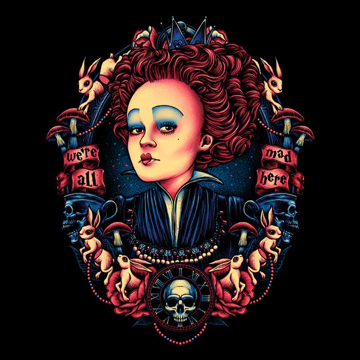 The Queen in Red Women's Apparel - Adult & Kids T-Shirts, Sweatshirts & Hoodies apparel design preview 2
