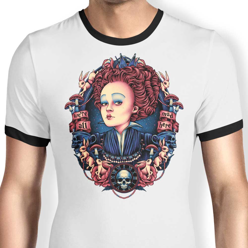The Queen in Red Ringer - Adult & Kids T-Shirts, Sweatshirts & Hoodies apparel design preview 1