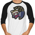 The Raccoon King 3/4 Sleeve Raglan - Adult & Kids T-Shirts, Sweatshirts & Hoodies apparel design preview 1