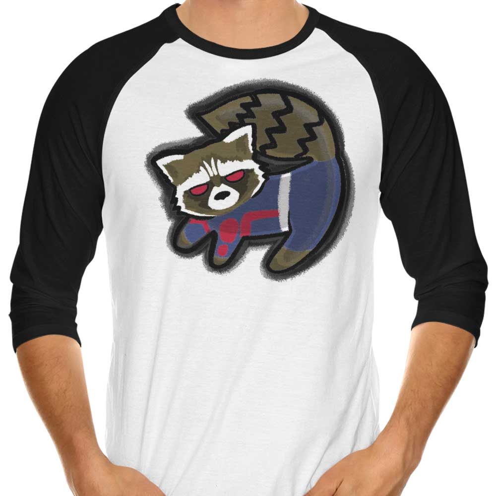 The Raccoon King 3/4 Sleeve Raglan - Adult & Kids T-Shirts, Sweatshirts & Hoodies apparel design preview 1