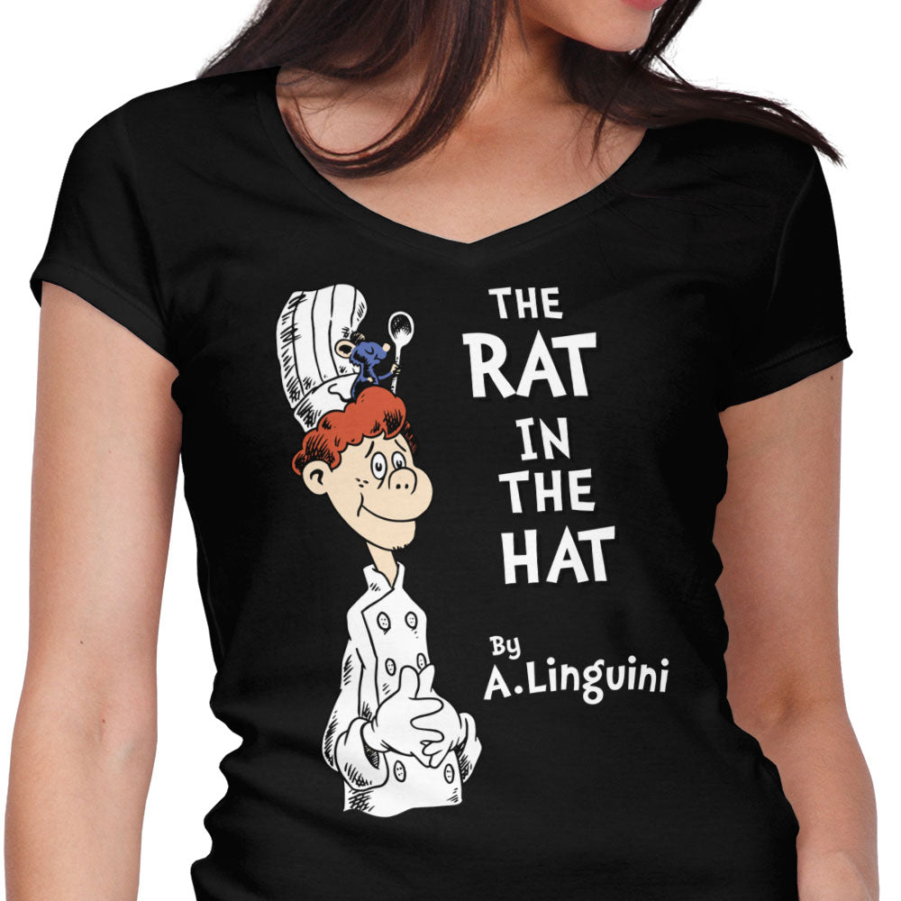 The Rat in Hat Women's V-Neck - Adult & Kids T-Shirts, Sweatshirts & Hoodies apparel design preview 1