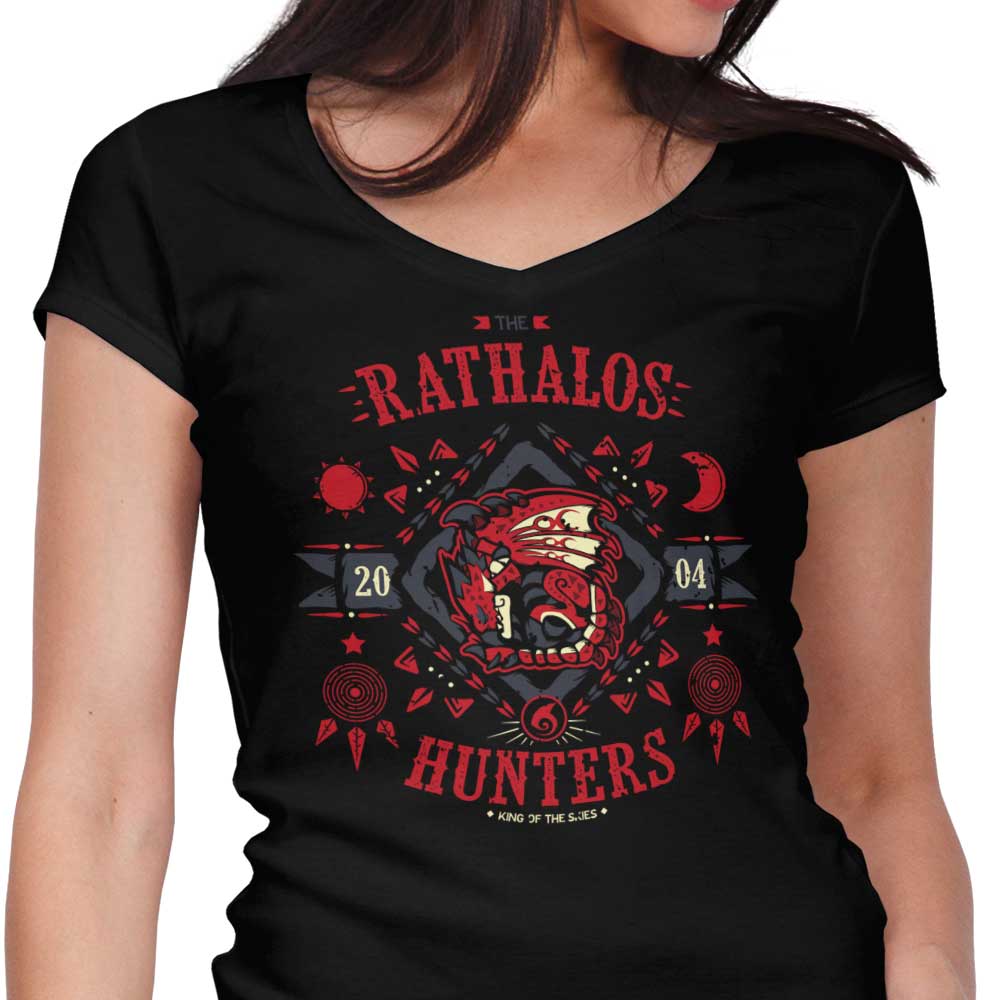The Rathalos Hunters Women's V-Neck - Adult & Kids T-Shirts, Sweatshirts & Hoodies apparel design preview 1