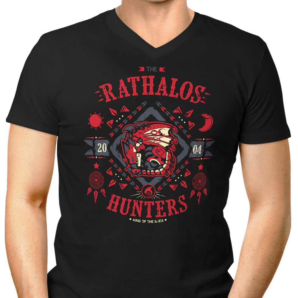 The Rathalos Hunters Men's V-Neck - Adult & Kids T-Shirts, Sweatshirts & Hoodies apparel design preview 1