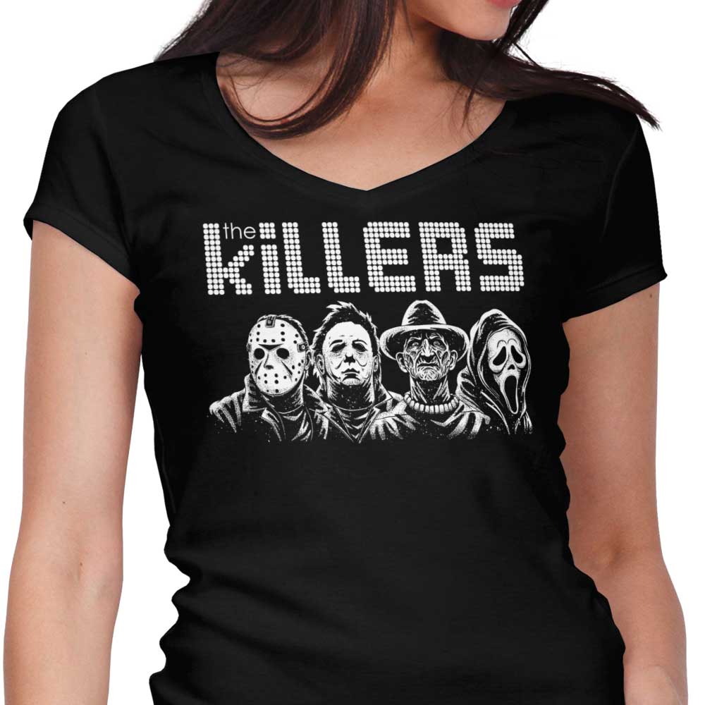 The Real Killers Women's V-Neck - Adult & Kids T-Shirts, Sweatshirts & Hoodies apparel design preview 1