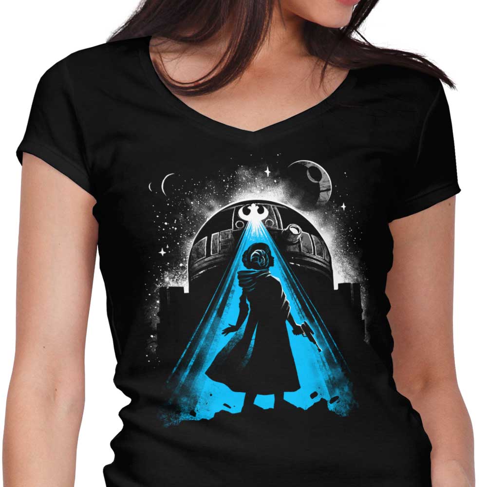 The Rebel Princess Women's V-Neck - Adult & Kids T-Shirts, Sweatshirts & Hoodies apparel design preview 1