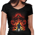 The Red Nightmare Women's V-Neck - Adult & Kids T-Shirts, Sweatshirts & Hoodies apparel design preview 1