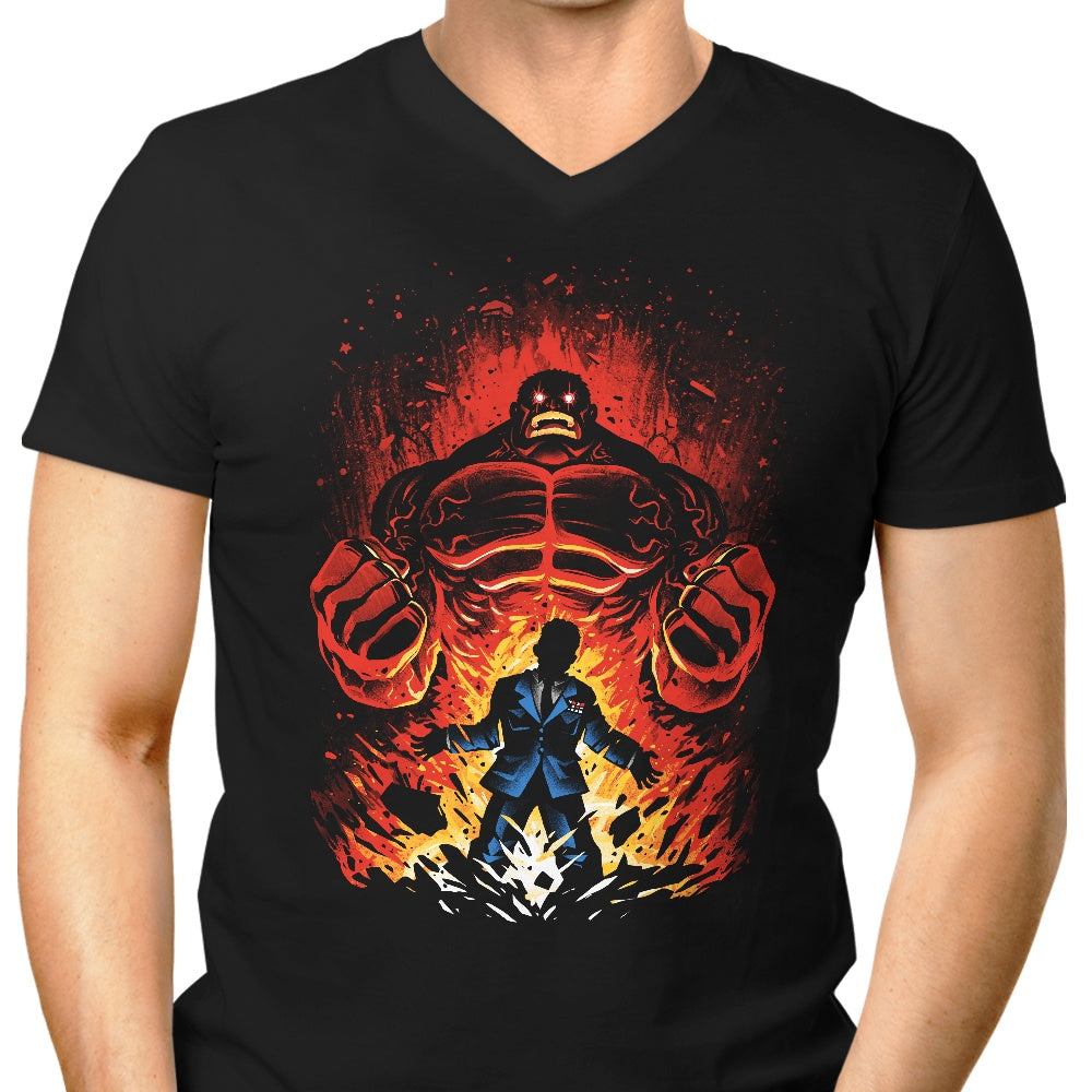 The Red Nightmare Men's V-Neck - Adult & Kids T-Shirts, Sweatshirts & Hoodies apparel design preview 1