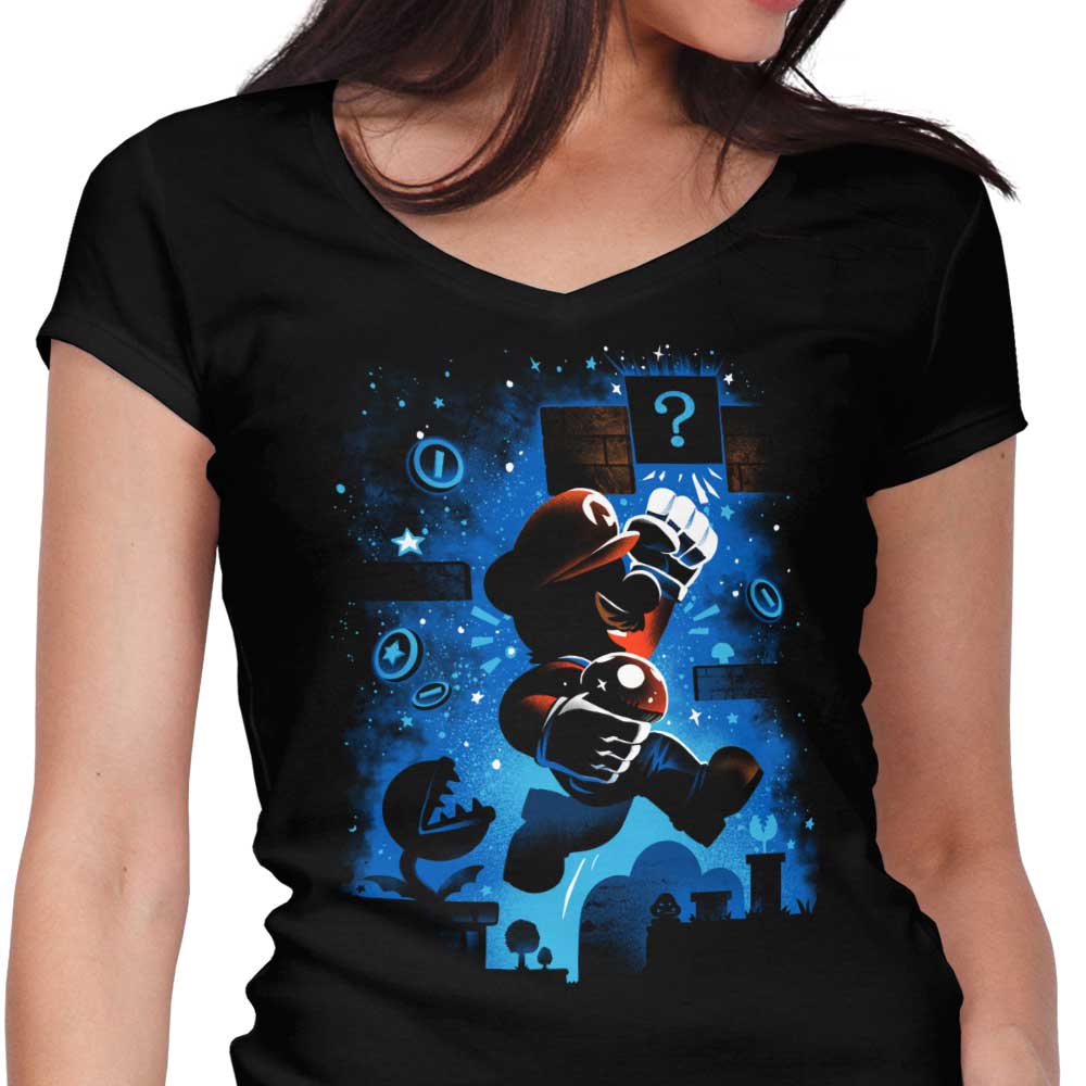 The Red Plumber Women's V-Neck - Adult & Kids T-Shirts, Sweatshirts & Hoodies apparel design preview 1