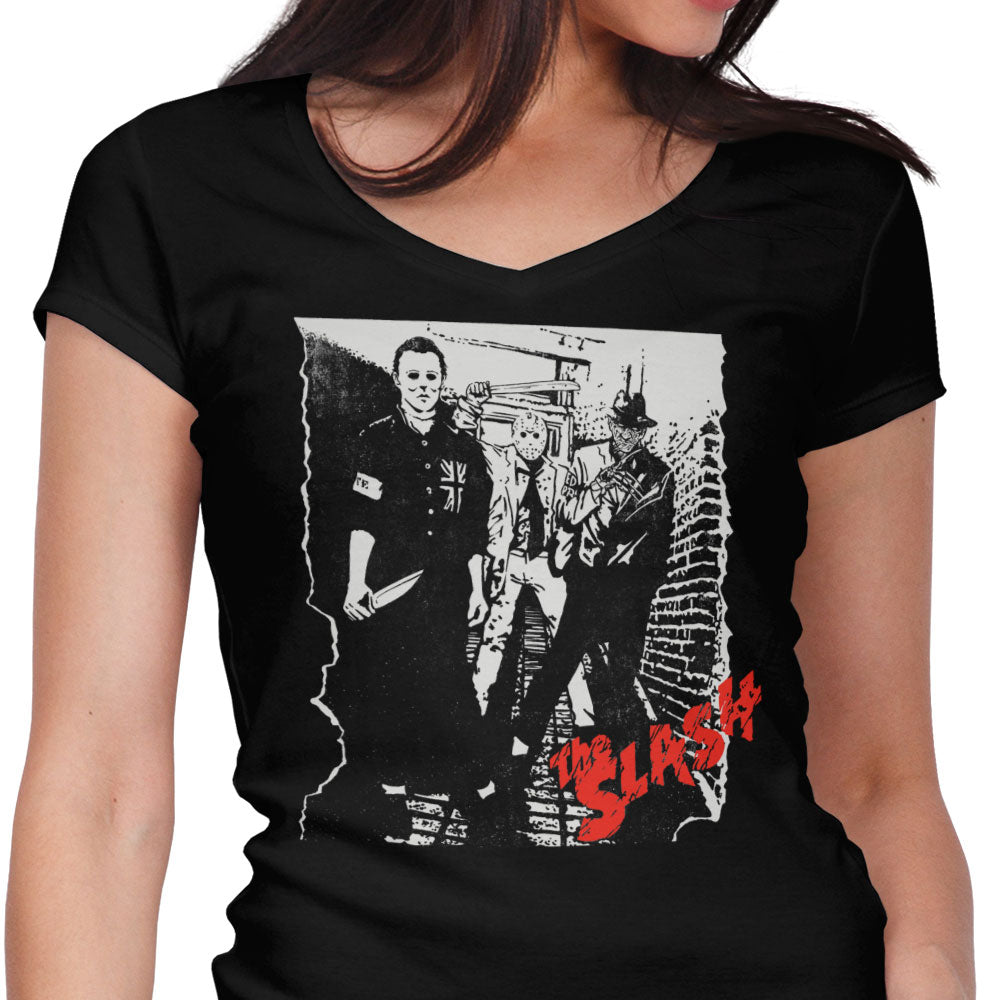 The Slash Women's V-Neck - Adult & Kids T-Shirts, Sweatshirts & Hoodies apparel design preview 1