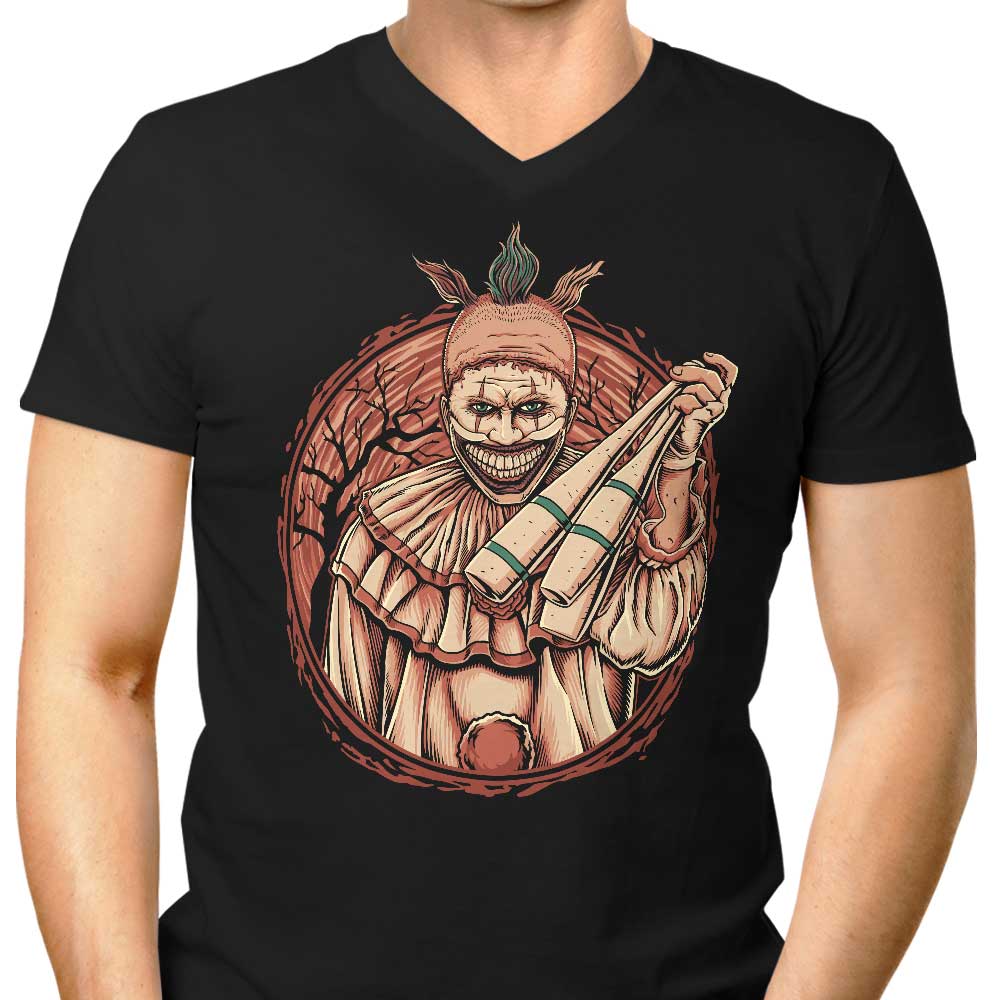 The Split Smile Men's V-Neck - Adult & Kids T-Shirts, Sweatshirts & Hoodies apparel design preview 1