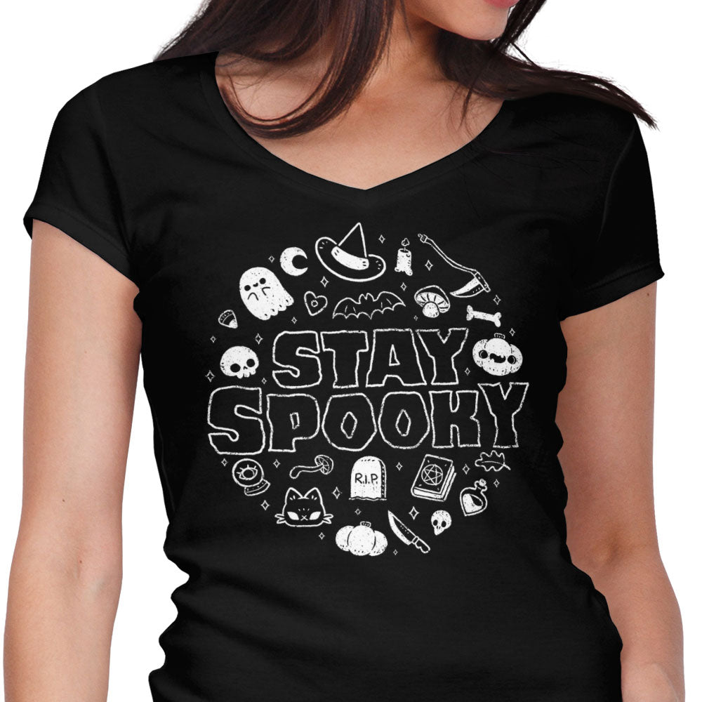 The Spooky Season Women's V-Neck - Adult & Kids T-Shirts, Sweatshirts & Hoodies apparel design preview 1