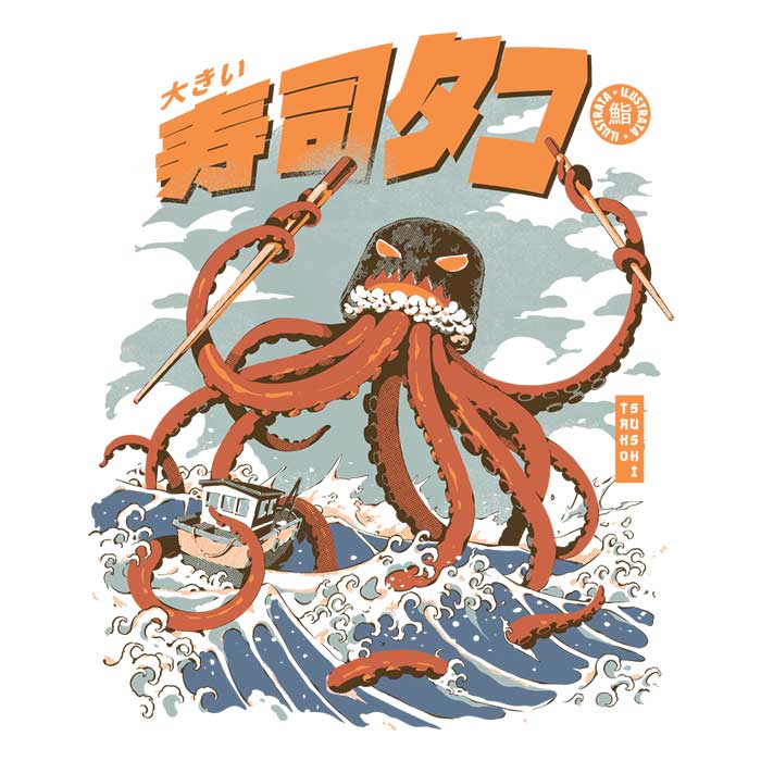 The Tako Sushi Youth Apparel - Adult & Kids T-Shirts, Sweatshirts & Hoodies apparel design preview 2